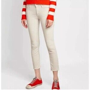 Mother Denim The Looker Crop Someone Else’s Fairytail Corduroy Biege Pants 27